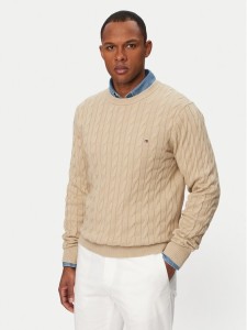 Tommy Hilfiger Sweter MW0MW33132 Beżowy Regular Fit