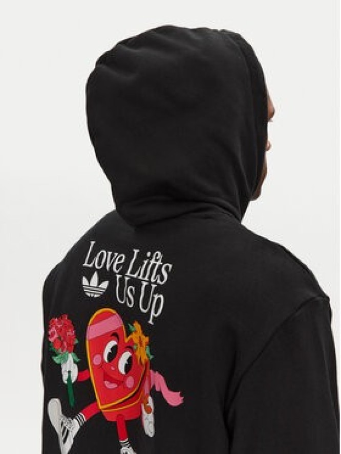 adidas Bluza Made By Nelson V-Day JP0980 Czarny Loose Fit