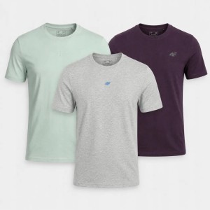 KOMPLET KOSZULEK MĘSKICH 4F ZESTAW T-SHIRT 3PAK