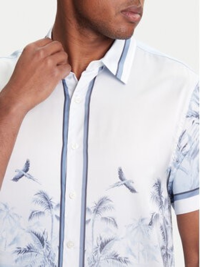 Guess Koszula M4YH39 WF1T2 Niebieski Regular Fit