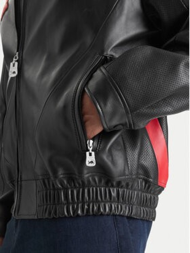 HUGO Kurtka skórzana Lugor 50559737 Czarny Regular Fit