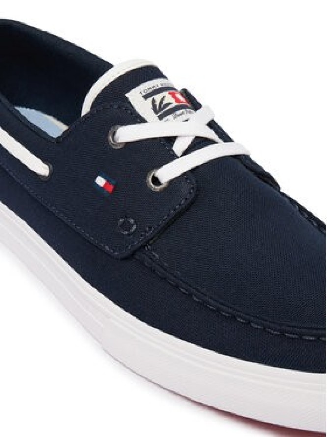 Tommy Hilfiger Tenisówki Th Boat Vulc Sneaker Canvas FM0FM05877 Granatowy