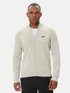Aeronautica Militare Kardigan 252MA1580UL00506 Beżowy Regular Fit
