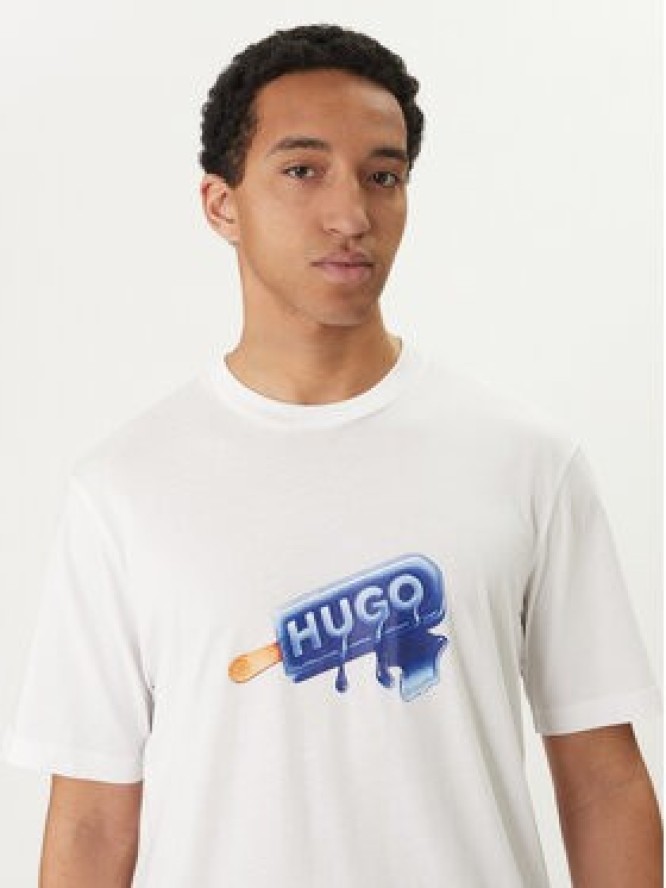 HUGO T-Shirt 50560049 Biały Regular Fit