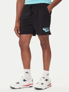 Tommy Jeans Szorty sportowe Stack Logo DM0DM21803 Czarny Relaxed Fit