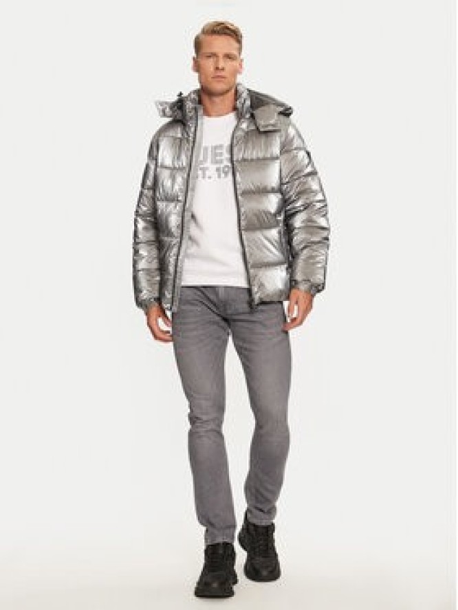Guess Kurtka zimowa M4BL46 WGJT0 Srebrny Regular Fit