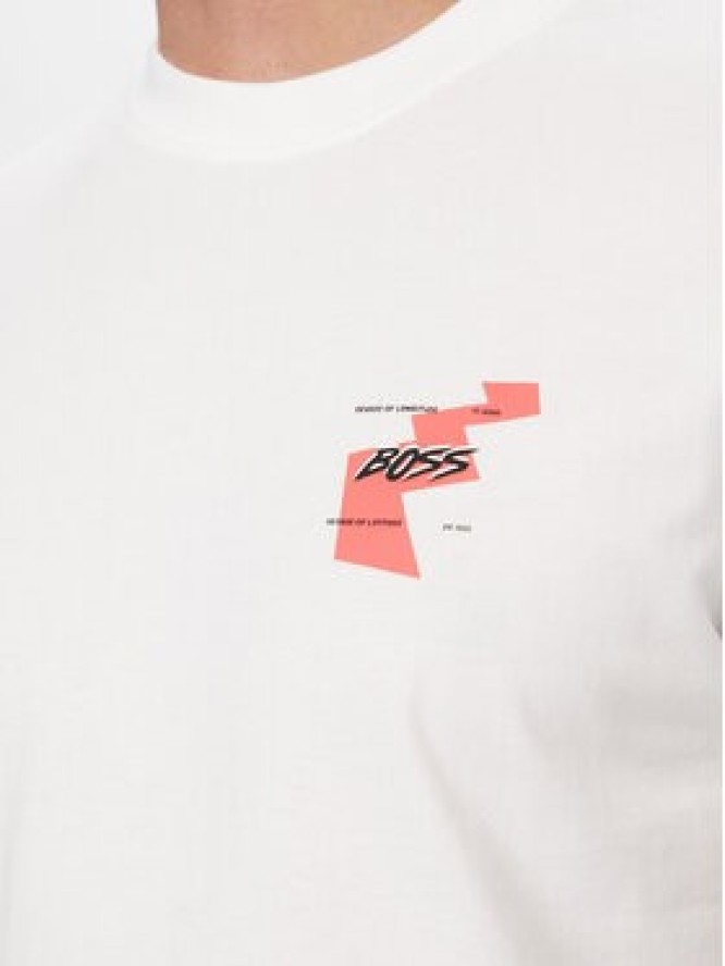 BOSS T-Shirt Movement 50561872 Kremowy Regular Fit