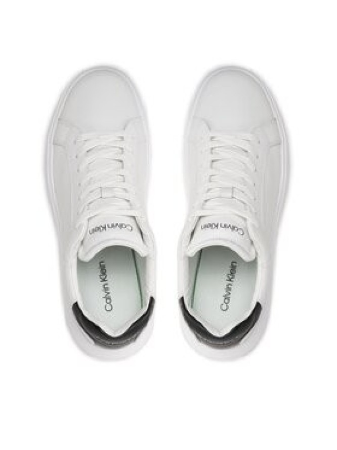 Calvin Klein Sneakersy Low Top Lace Up Lth HM0HM01016 Biały