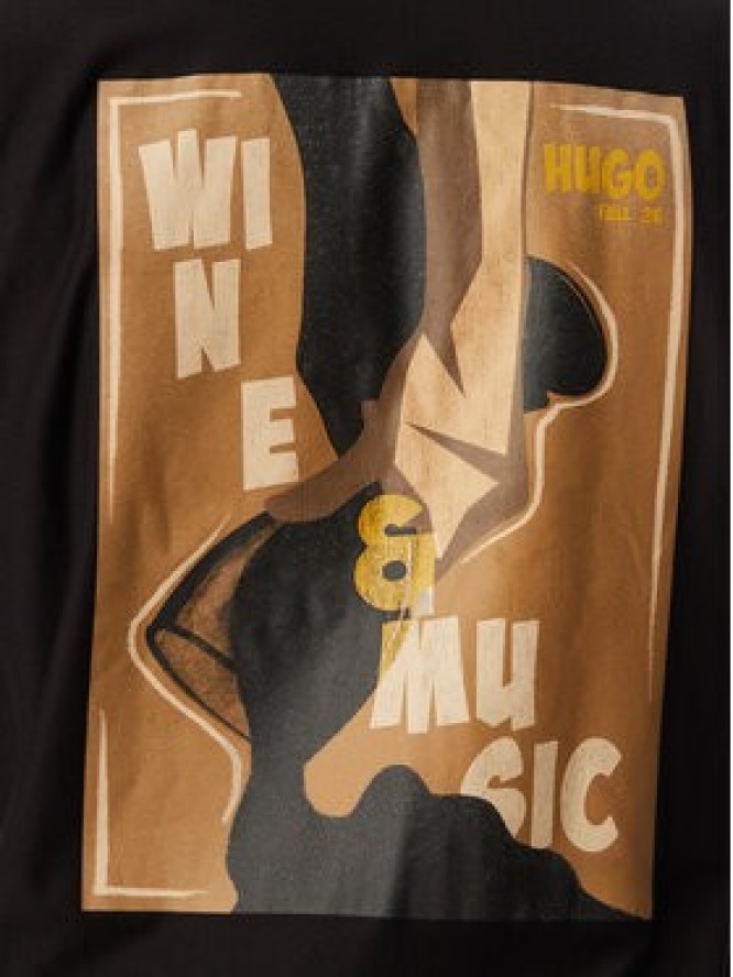 HUGO T-Shirt Detzi 50563795 Czarny Relaxed Fit