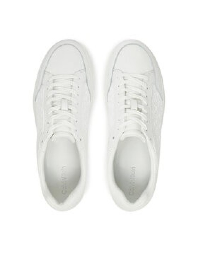Calvin Klein Sneakersy Clean Cup Low Laceup Mono HM0HM01899 Biały