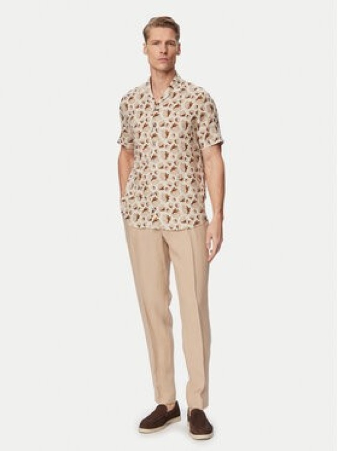 Bugatti Koszula 9253-18908E Beżowy jasny Regular Fit