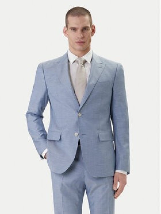 BOSS Garnitur Huge 50557273 Fioletowy Slim Fit