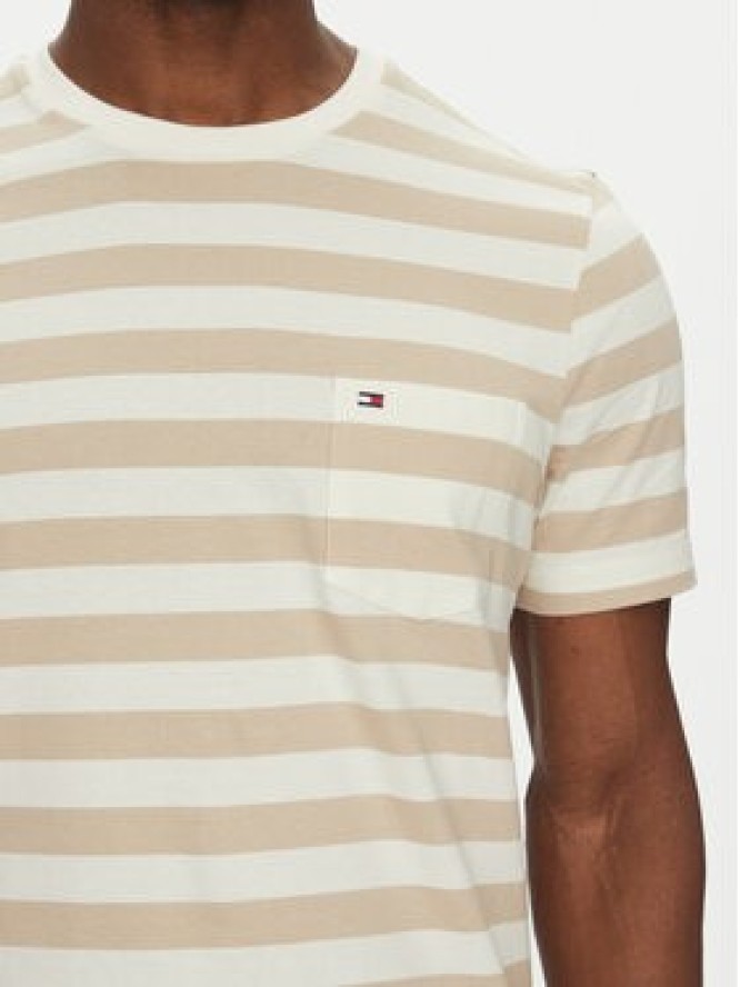 Tommy Hilfiger T-Shirt Essential MW0MW37283 Beżowy Regular Fit