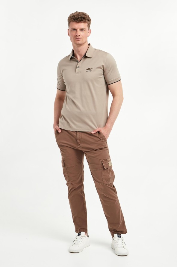 Polo męskie z haftem AERONAUTICA MILITARE