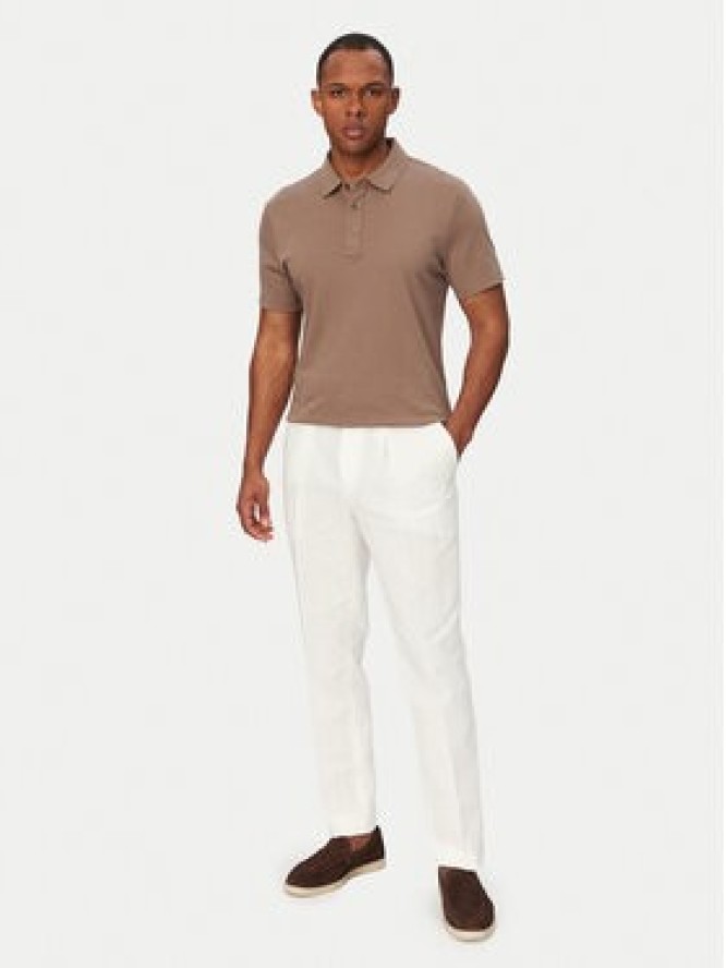 HUGO Spodnie materiałowe 50559695 Kremowy Regular Fit