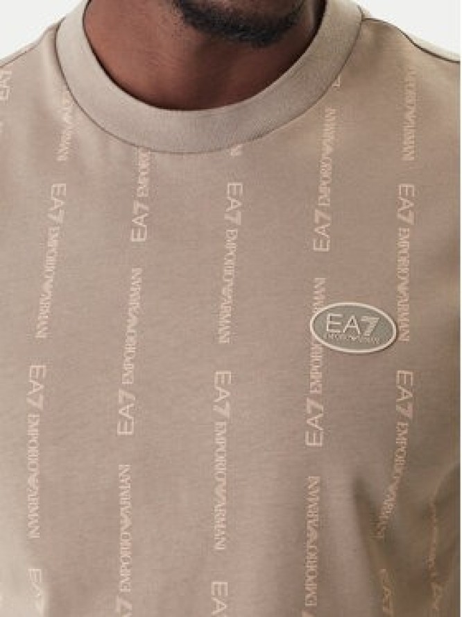EA7 Emporio Armani T-Shirt 7M001391 AF12874 F1030 Beżowy Regular Fit