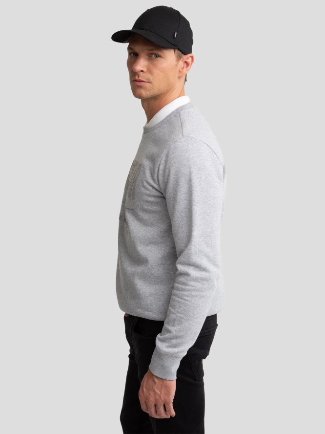 Bluza męska z nadrukiem szara Ecodort 902