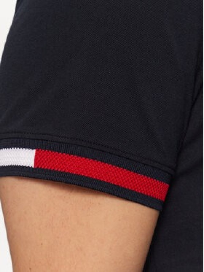 Tommy Hilfiger T-Shirt Global Stripe MW0MW38078 Granatowy Regular Fit