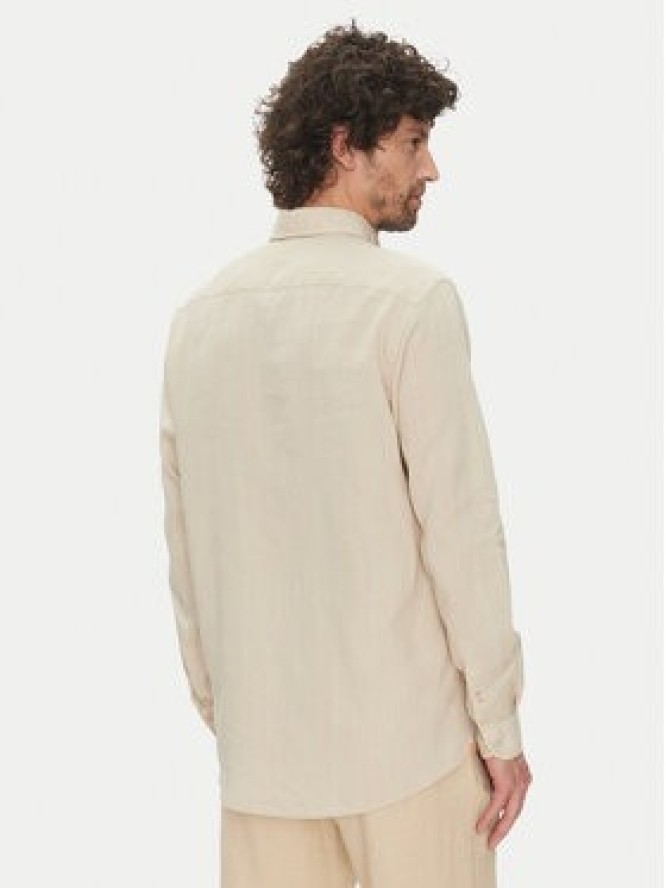 Hechter Paris Koszula 60356 151600 Beżowy Regular Fit