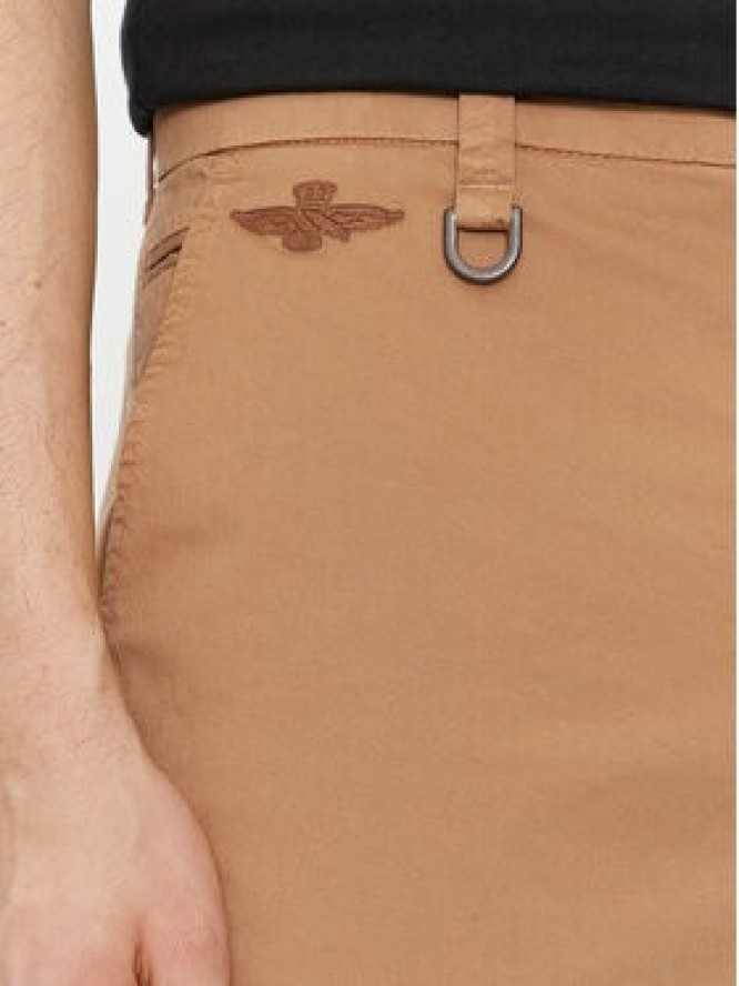 Aeronautica Militare Chinosy 241PA1597CT3293 Brązowy Regular Fit