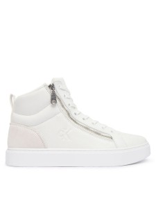 Calvin Klein Sneakersy Classic Cup Mid Laceup Zip Lth YM0YM01428 Biały