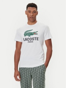 Lacoste T-Shirt TH5634 Biały Regular Fit