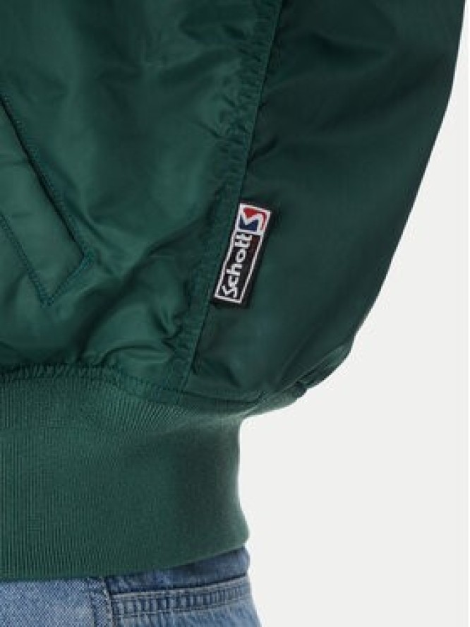 Schott NYC Kurtka bomber Sporting Zielony Oversize