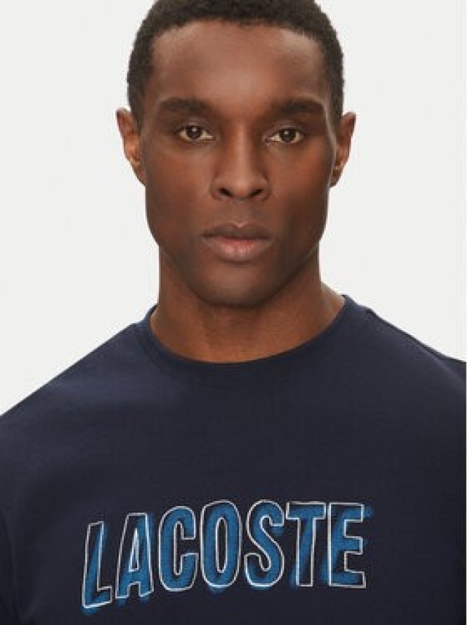 Lacoste T-Shirt TH8916 Granatowy Regular Fit