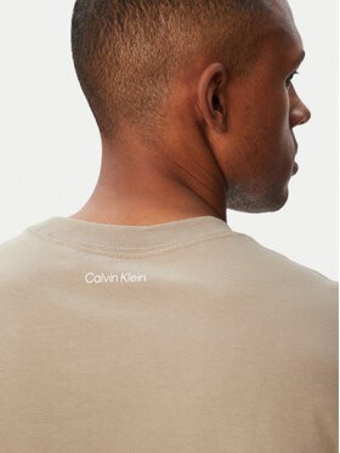 Calvin Klein Jeans T-Shirt LV04RG822G Beżowy ciemny Regular Fit