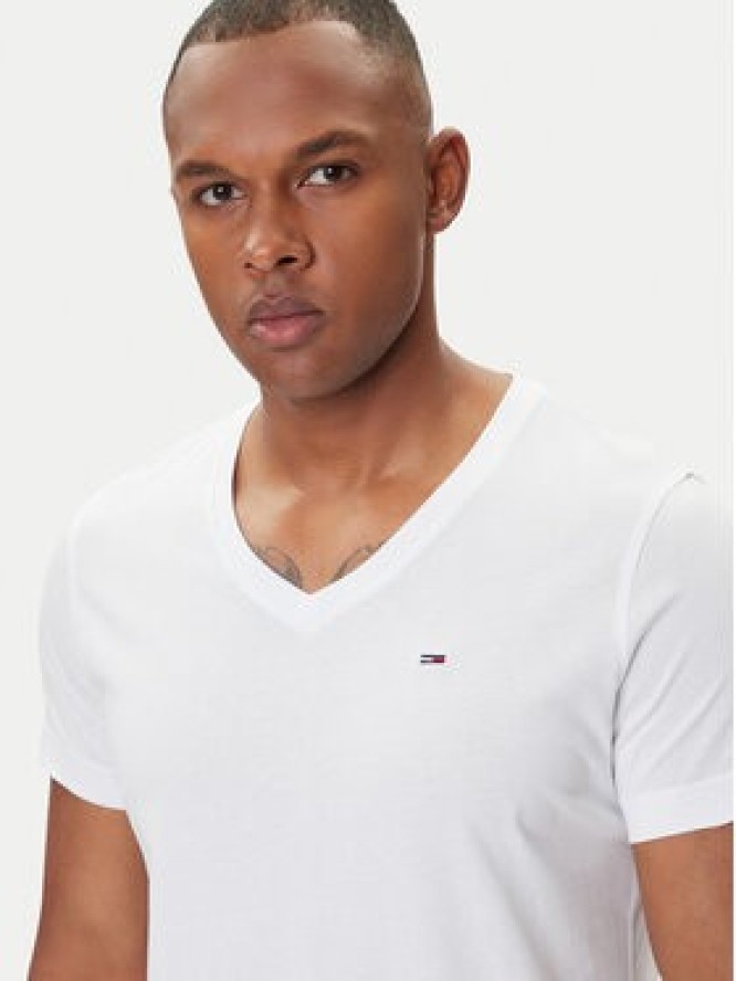 Tommy Jeans T-Shirt DM0DM04410 Biały Regular Fit