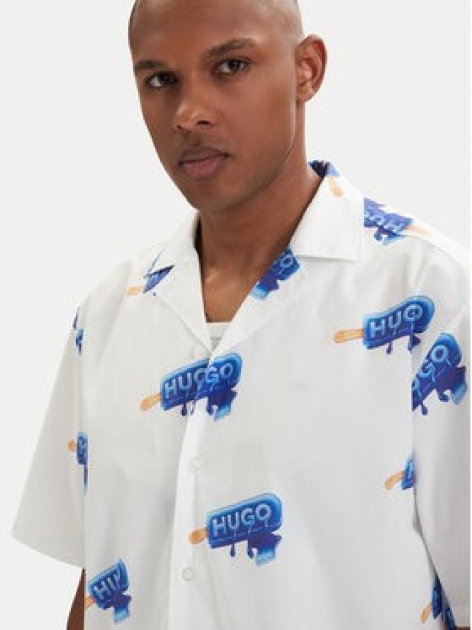 HUGO Koszula Eligino 50561691 Biały Relaxed Fit
