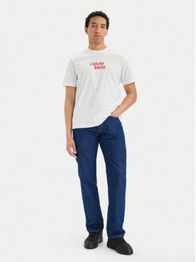 Calvin Klein Jeans T-Shirt SS 20S LV04RG815G Biały Regular Fit