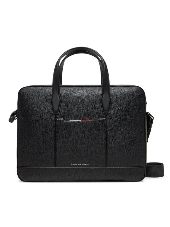 Tommy Hilfiger Torba na laptopa Th Central Slim Computer Bag AM0AM13484 Czarny