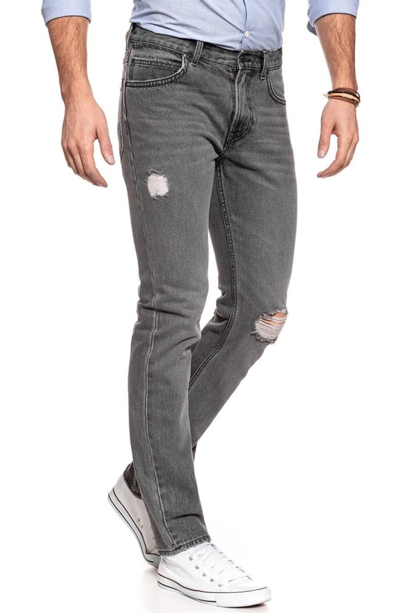 JEANSY MĘSKIE LEE RIDER GREY TRASHED L73DFFIH 112120363
