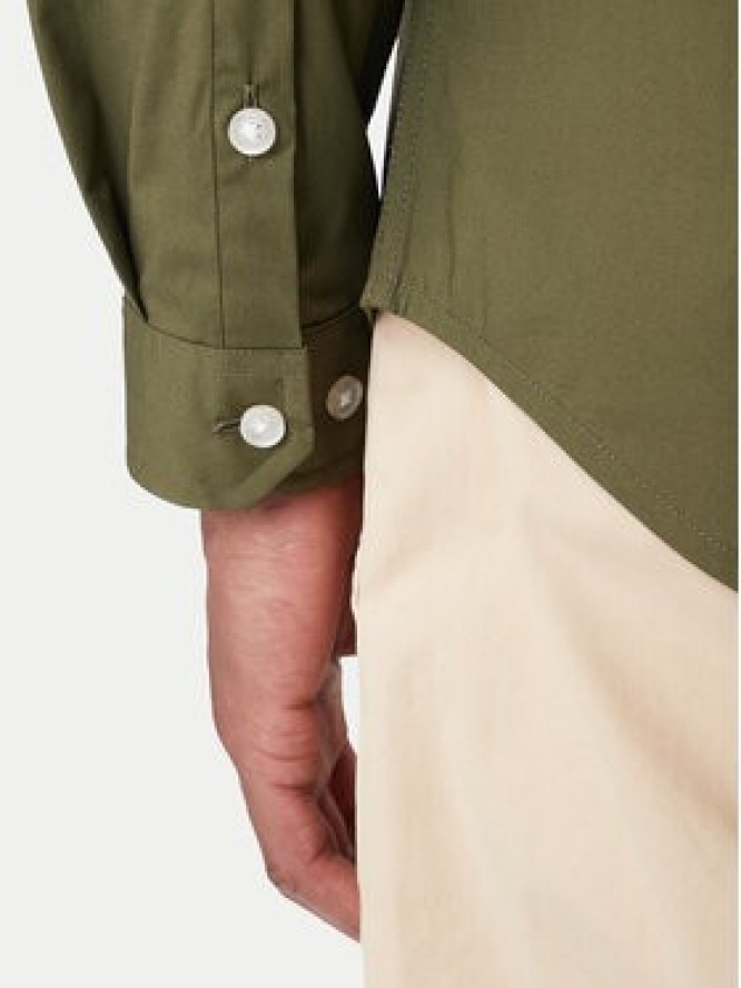 Tommy Jeans Koszula Original DM0DM04405 Zielony Slim Fit