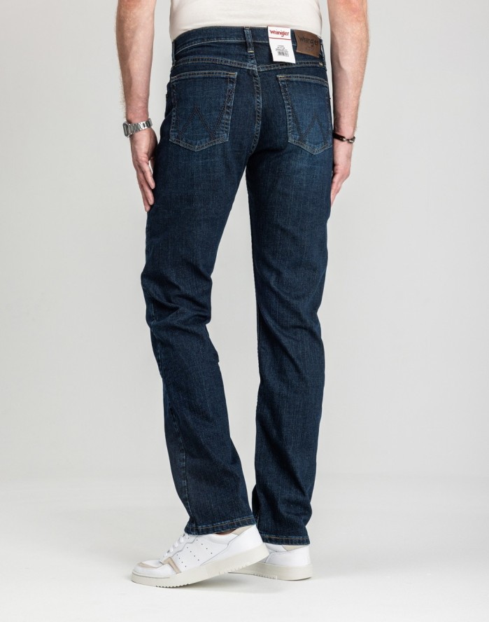 Męskie Spodnie Jeansowe Wrangler Regular Fit Blackened Indigo 112352956