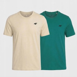KOSZULKA MĘSKA LIMITOWANA 4F T-SHIRT KOMPLET ZESTAW 2 SZTUKI L M3948 SS26