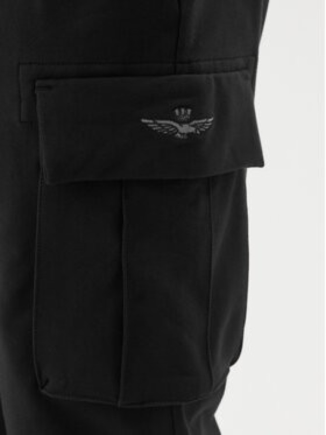 Aeronautica Militare Spodnie dresowe 261PF1020UF00674 Czarny Regular Fit