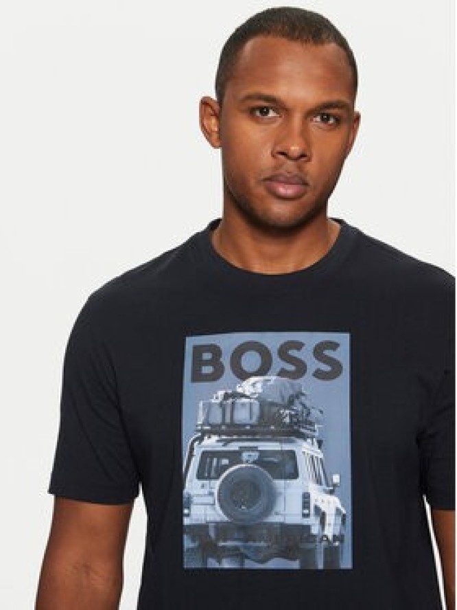 BOSS T-Shirt Te_Mextour 50535079 Granatowy Regular Fit