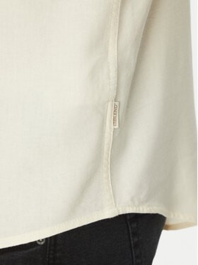 Blend Koszula 20717859 Biały Regular Fit