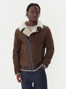 Aeronautica Militare Kurtka skórzana 252PN0164U100893 Brązowy Regular Fit