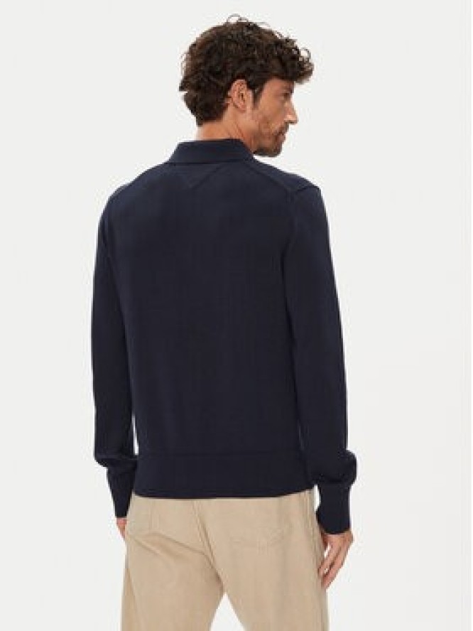 Tommy Jeans Sweter Essential DM0DM20304 Granatowy Slim Fit