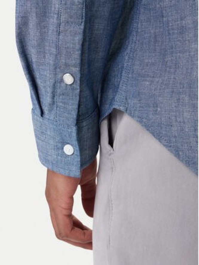 Calvin Klein Jeans Koszula Chambray Classic LV04RF109G Granatowy Regular Fit
