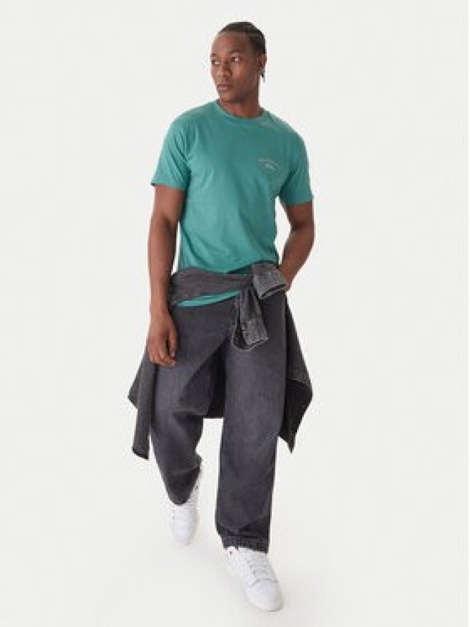 Quiksilver T-Shirt Anchor EQYZT08178 Zielony Regular Fit