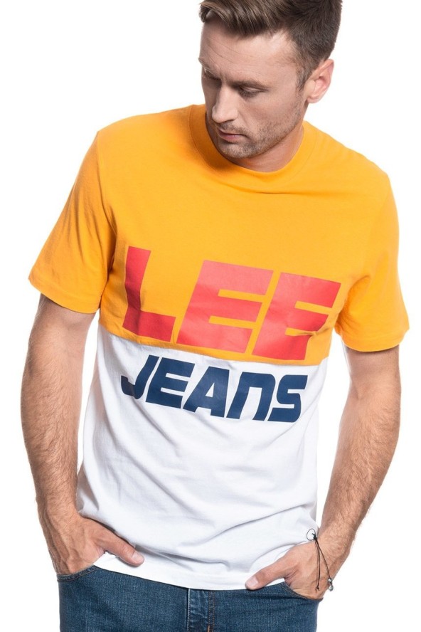 LEE T SHIRT COLOUR BLOCK TEE RADIANT YELLOW L60PFELG 112113471