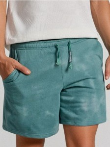 Luźne szorty wiązane w talii - zielony