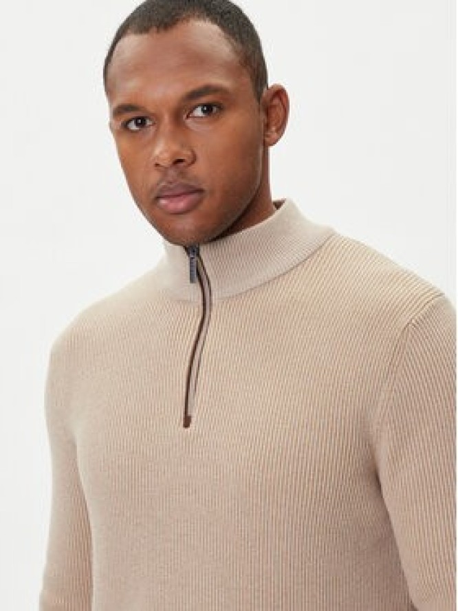 Bugatti Sweter 7500-85525D Beżowy Regular Fit