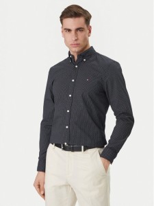 Tommy Hilfiger Koszula MW0MW42460 Granatowy Slim Fit