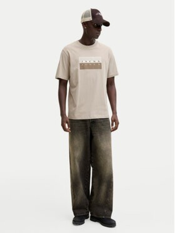 Jack & Jones T-Shirt Fusion 12289863 Szary Regular Fit