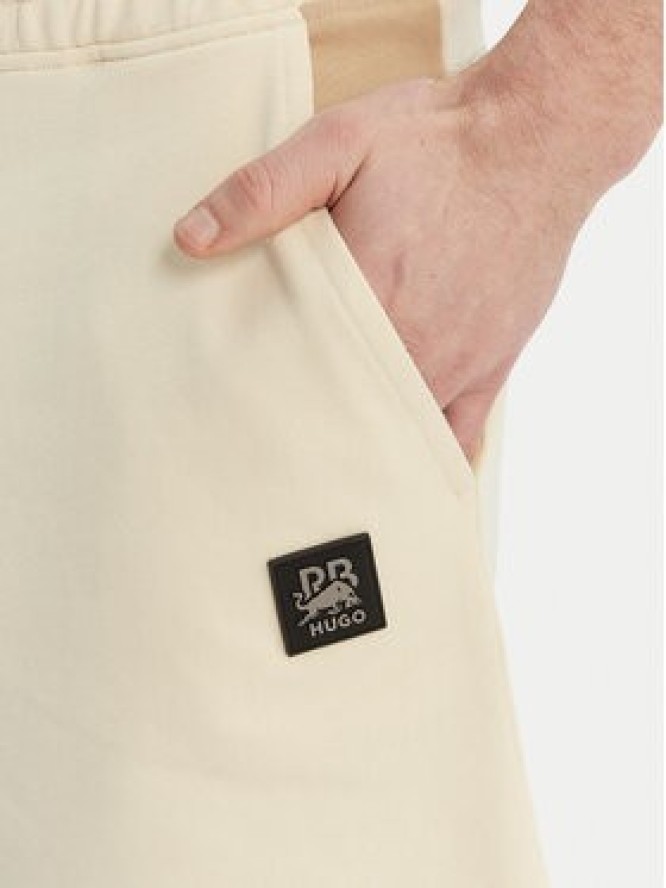 HUGO Szorty materiałowe Despen_RB 50559712 Écru Relaxed Fit